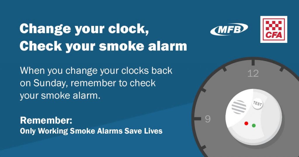 Change clock, check smoke alarm 2020